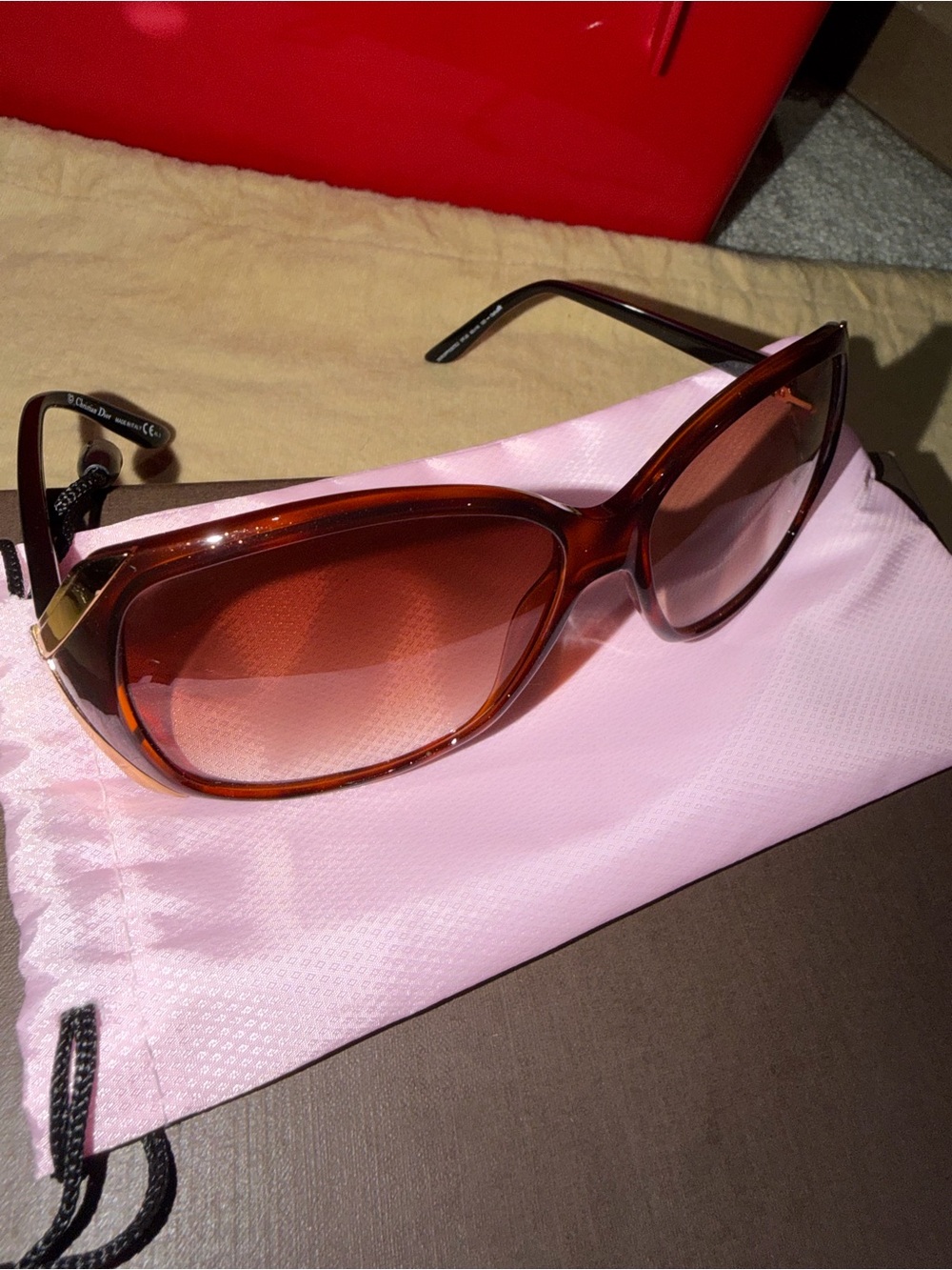 Christian Dior Women’s Brown Gradient Oversized Sunglasses